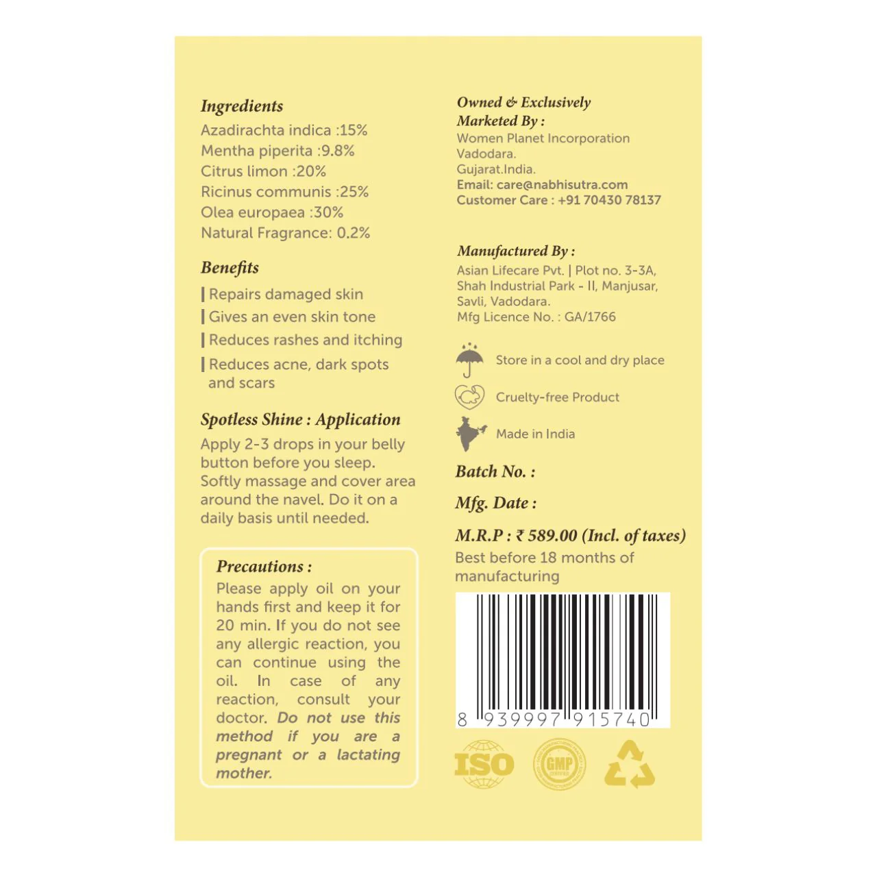 Acne Control - Belly Button Oil | With goodness of Neem Oil - Image 6